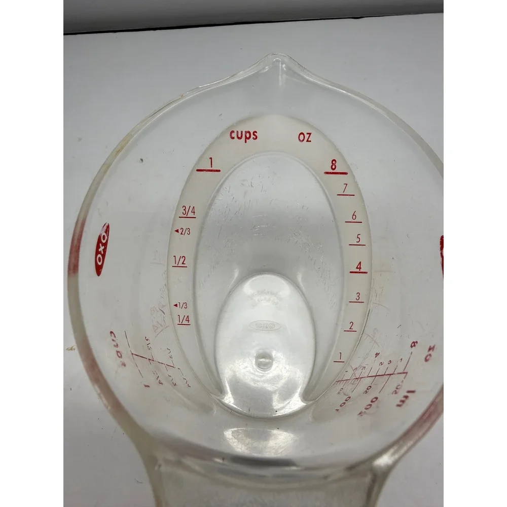 OXO Good Grips Angled Measuring Cup 1 Cup 8oz Clear Plastic Black Handle